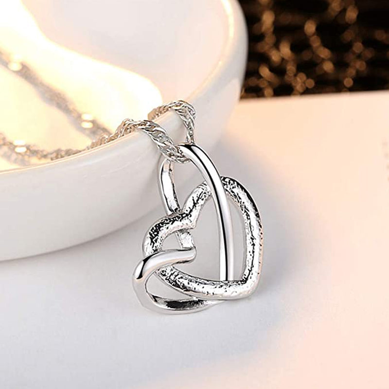 Frosted Dubbele Hart Ketting