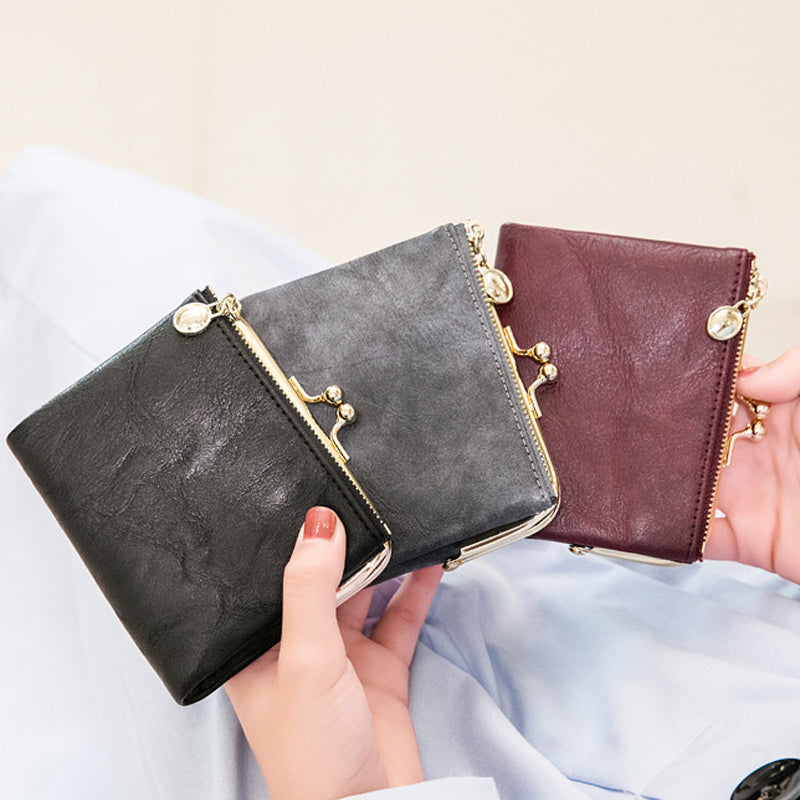 Mini Fashion dames vierkante korte portemonnee