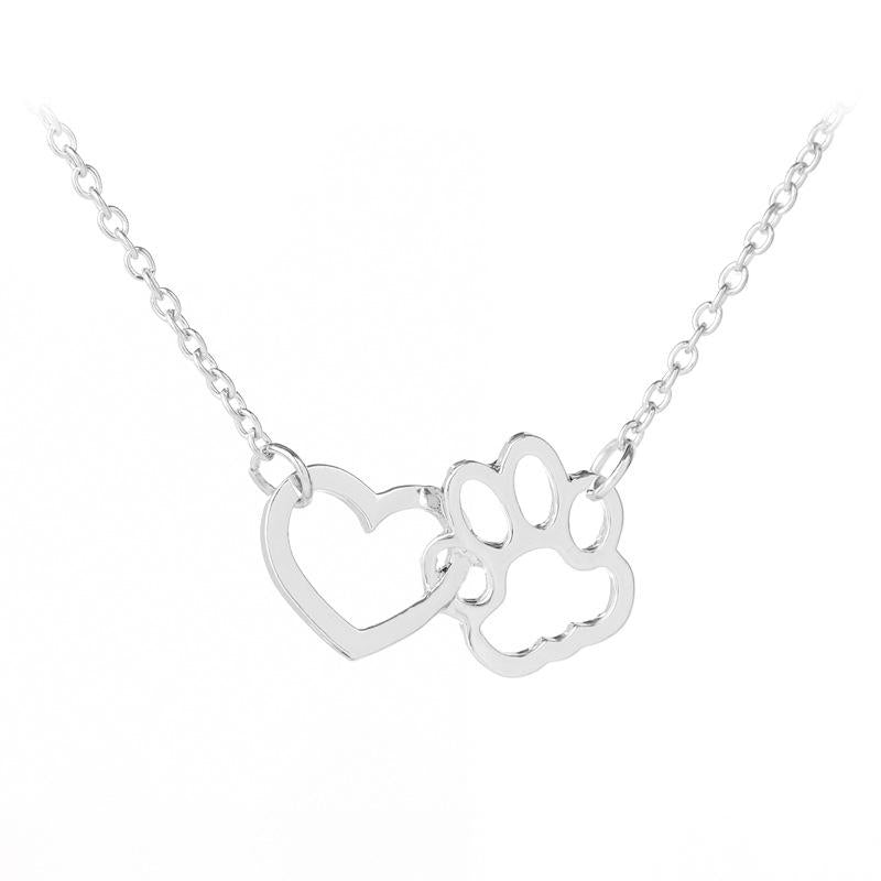 Hond poot hart hanger ketting
