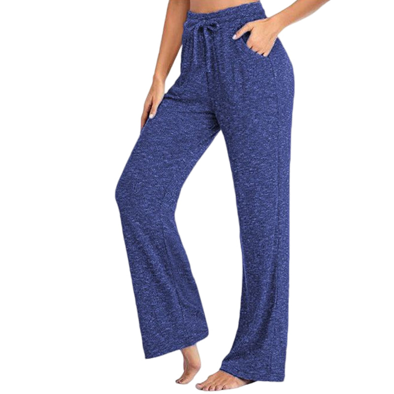 Casual broek met wijde pijpen