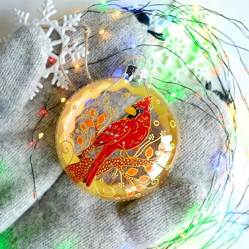 Vogel kerstboom platte ornamenten