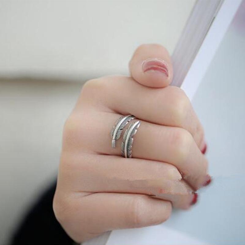 Vintage veren open ring