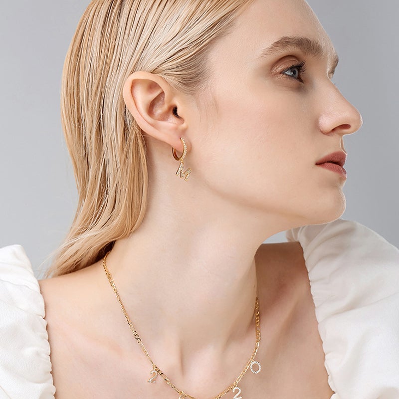 Alfabet Hoepel Oorbellen