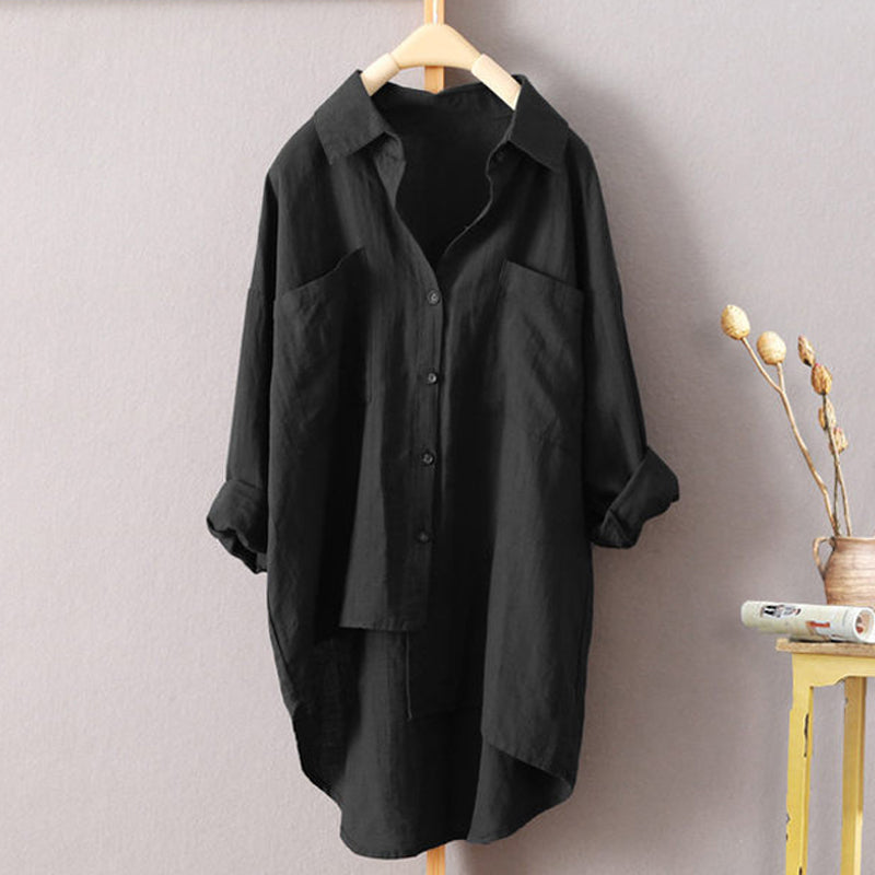 Effen kleur overhemd katoen linnen vest