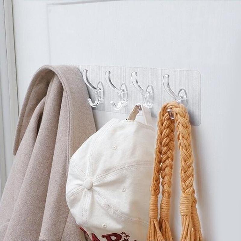 Transparent adhesive 5 hooks