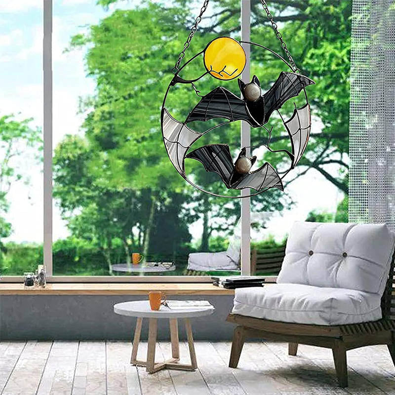 Halloween Vleermuizen | Druppelolie Zonnebloem | Decoratief Hangend Ornament