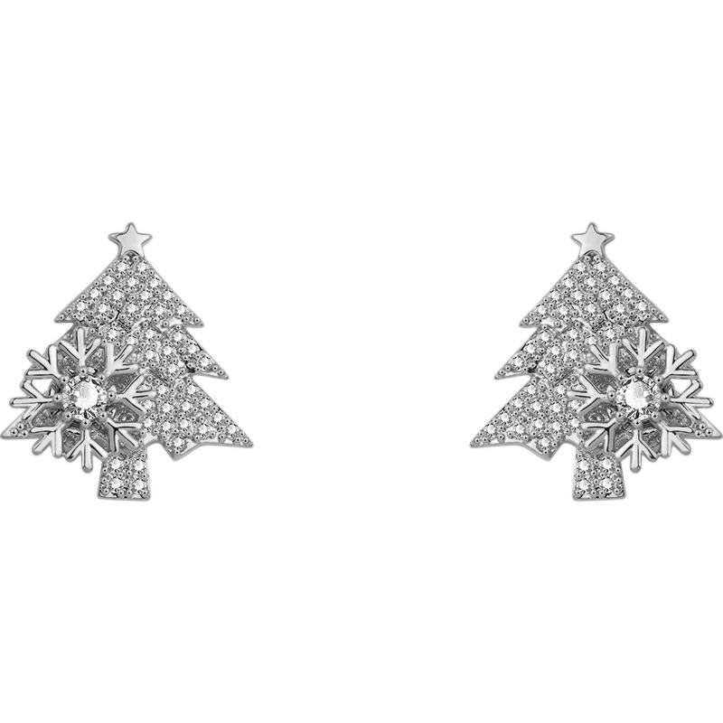Draaiende kerstboom oorbellen