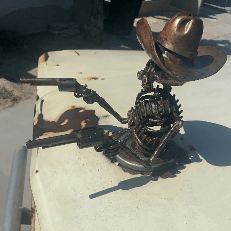 Cowboy Schedel Gunslinger Hood Ornament