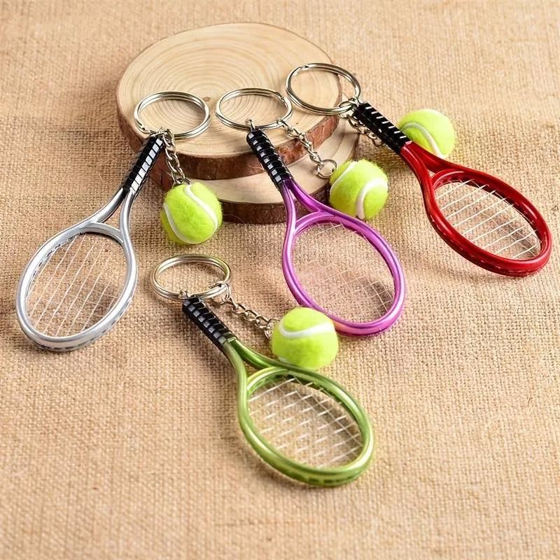 Mini tennisracket sleutelhanger