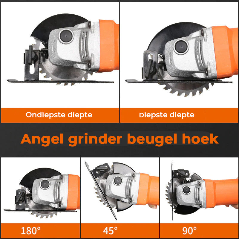 Verstelbare haakse slijperhouder