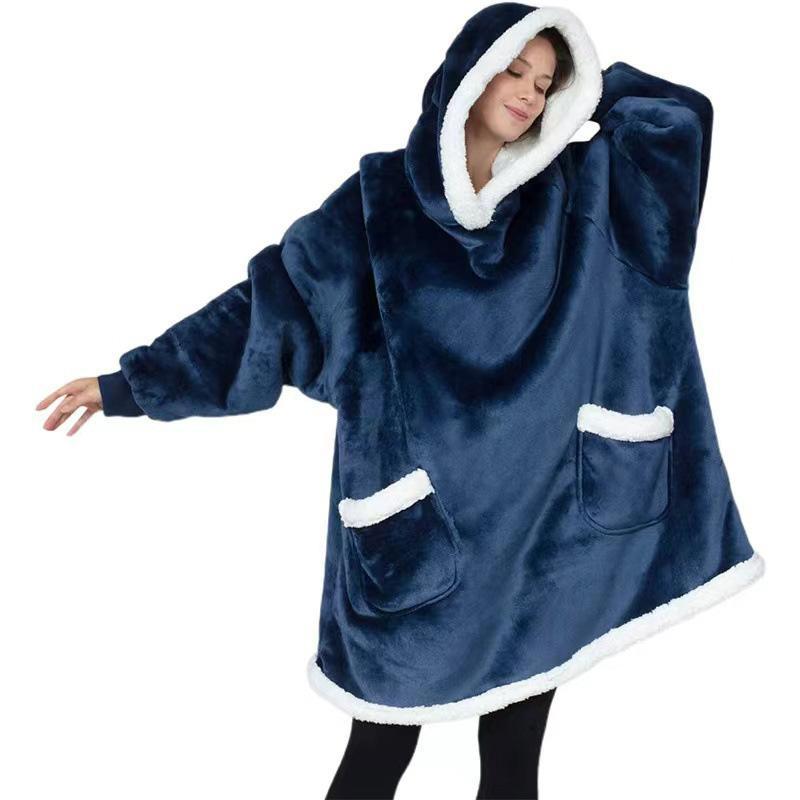 Vrijetijds Unisex Lange Deken met Capuchon