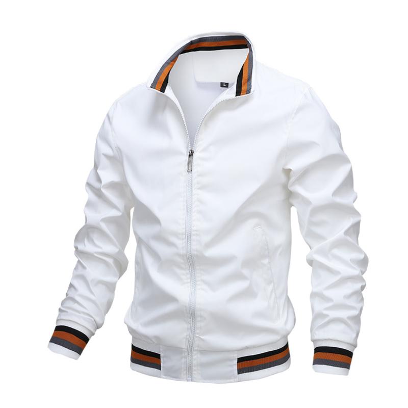 Casual jack voor heren in effen kleur