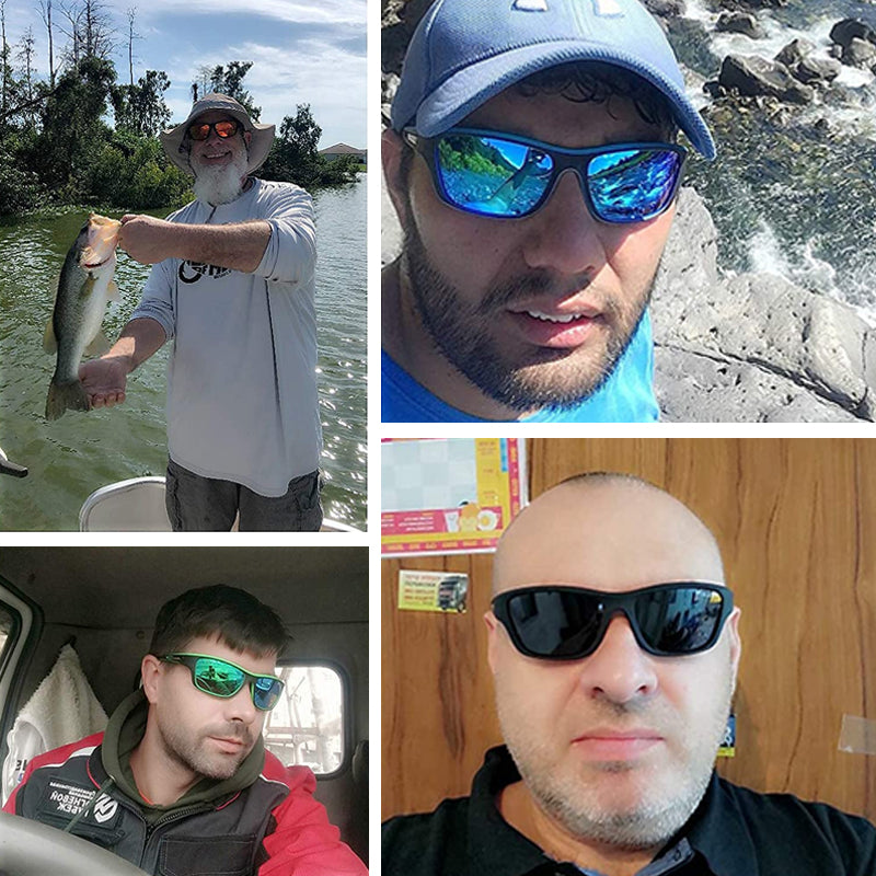 Buitensportzonnebril met antireflectie gepolariseerde lens