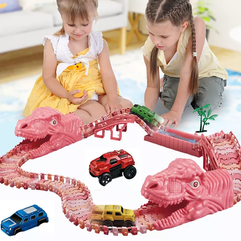 De supercoole dinosaurus racebaan