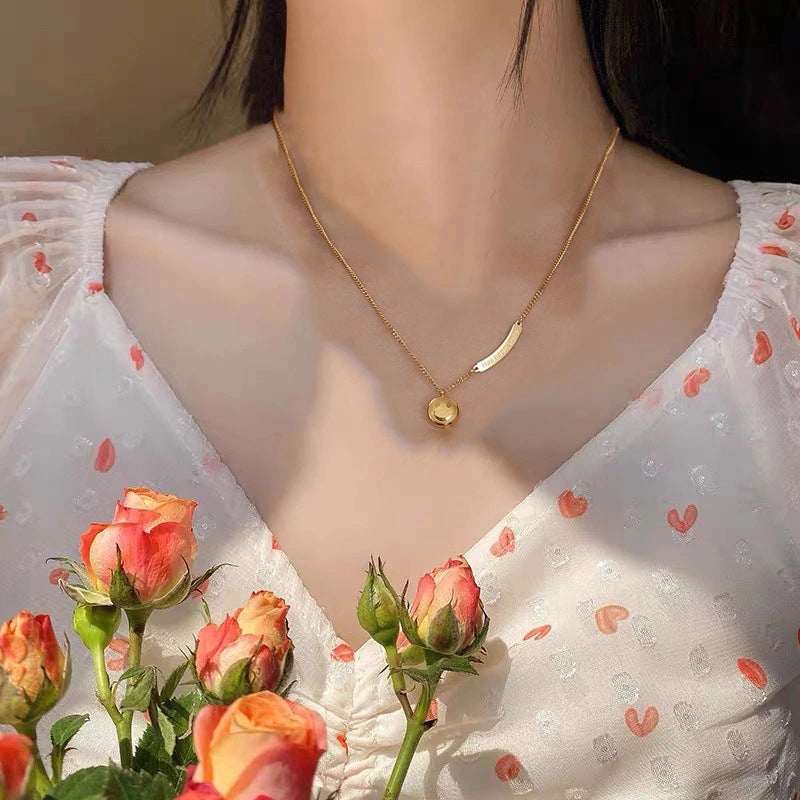 Geometrische smiley ketting