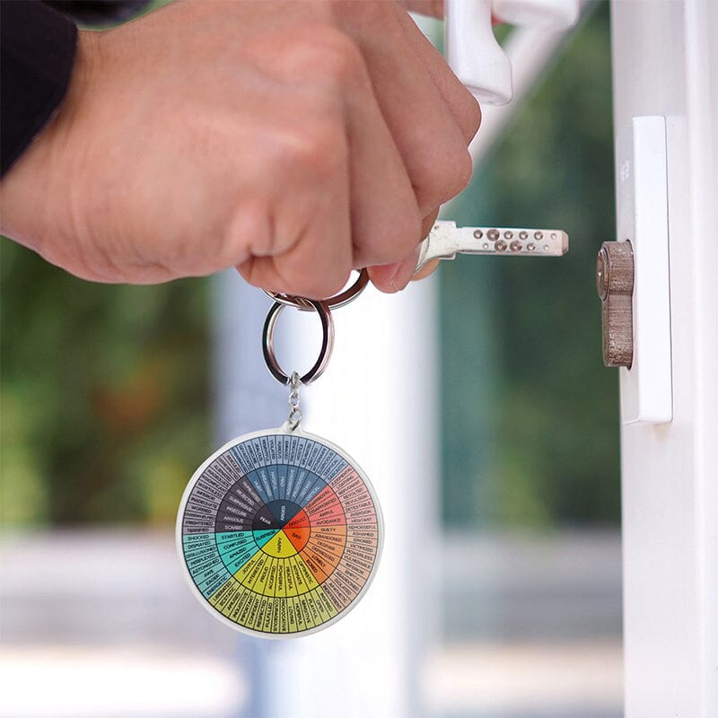 Gevoelens wiel dubbelzijdige sleutelhanger