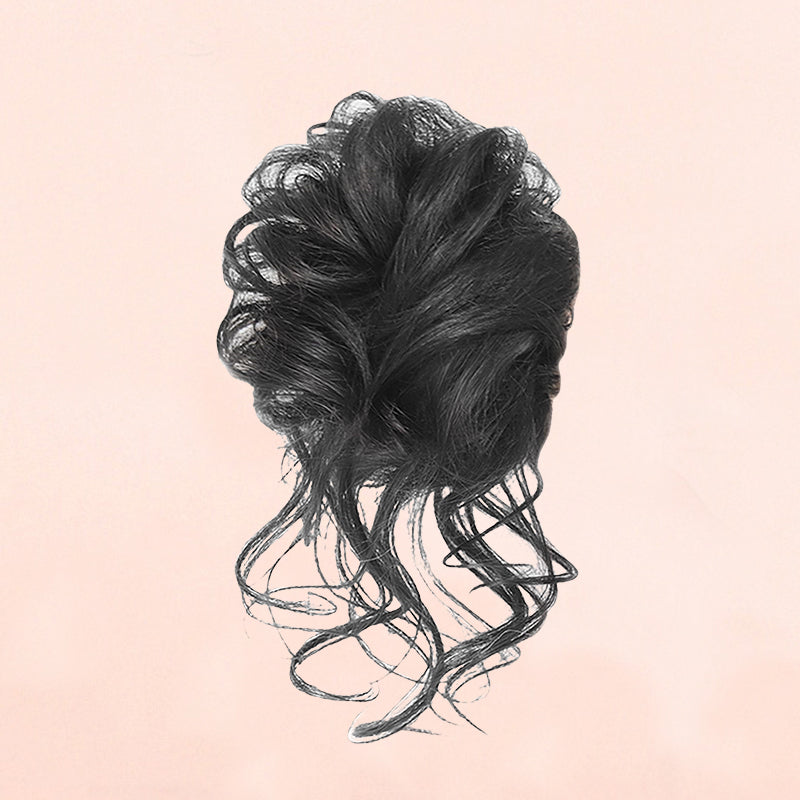 Rommelige knot haarstukjes