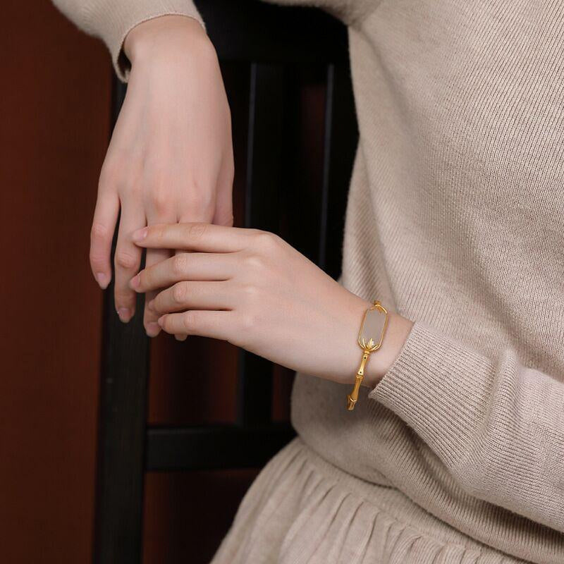 Elegante antieke bamboe armband