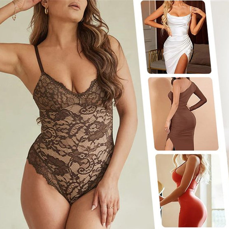 Sexy kanten buikcontrole bodysuit