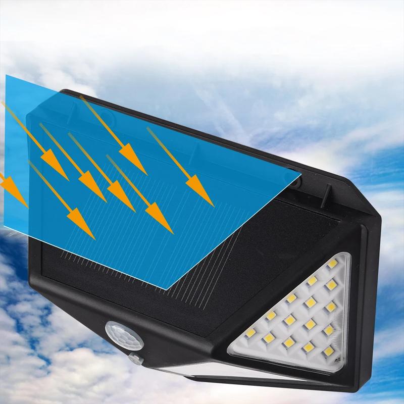 Waterdichte buitenlamp op zonne-energie 100 LED