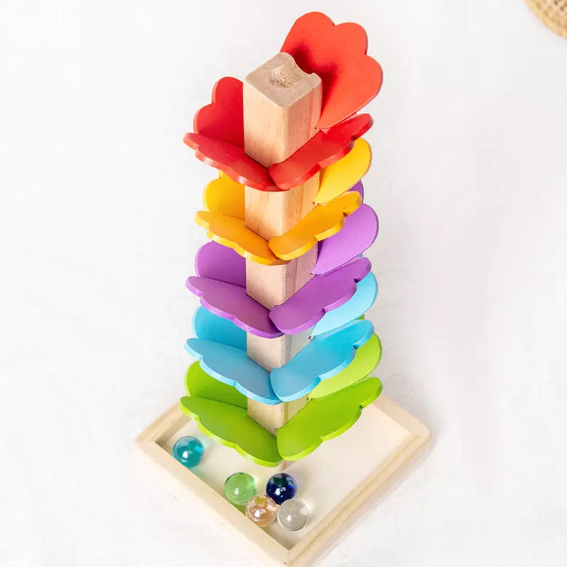 Houten Rainbow Musical boom Lopende bal speelgoed