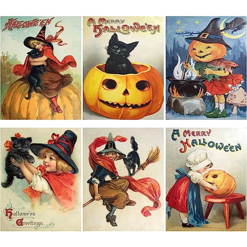 Vintage Halloween Ansichtkaarten set (24 stuks)