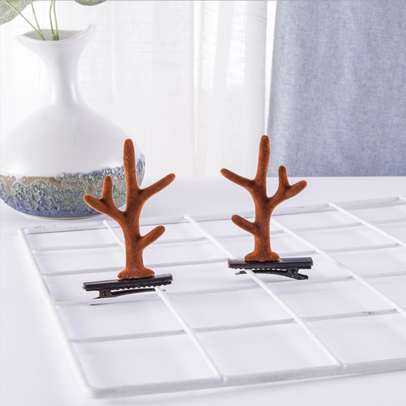 Kerstmis Nieuw gewei pluche haarspelden