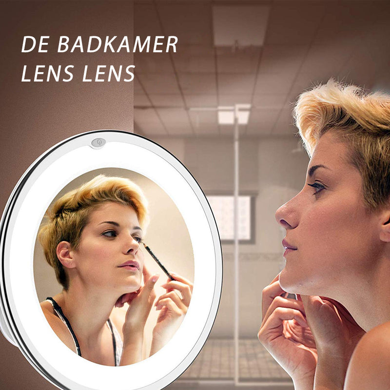 Vergrotende make-upspiegel met LED-licht