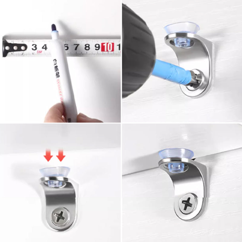 Gelegeerde bordhouder met zuignapbasis