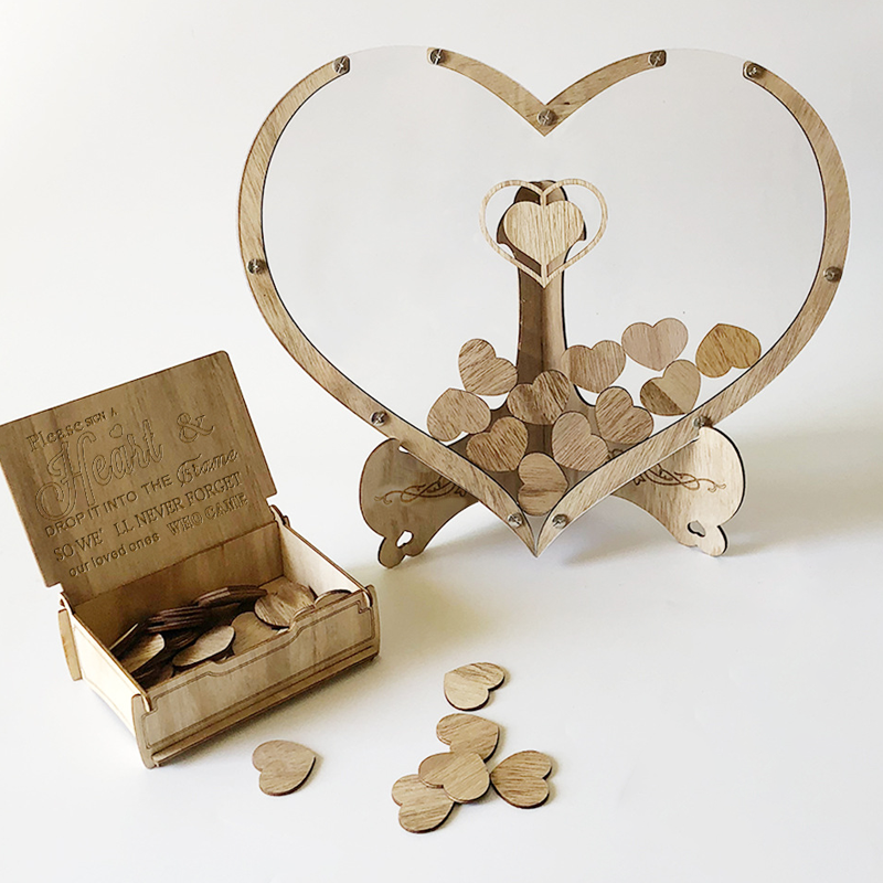 houten hart ornament