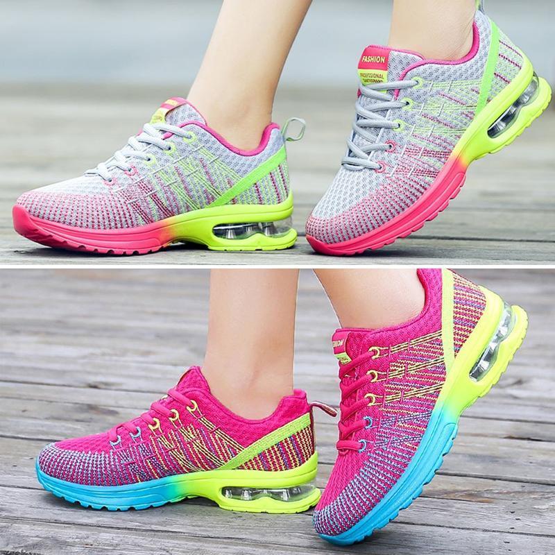 Damesmode multicolor ademende comfortabele sportschoenen