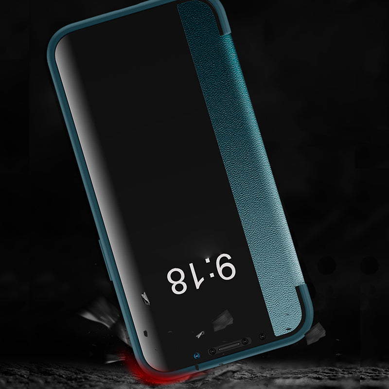 Business Series View Window Flip Folio lederen hoes