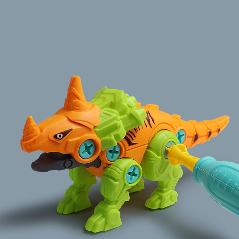 DIY in elkaar gezet dinosaurus speelgoed