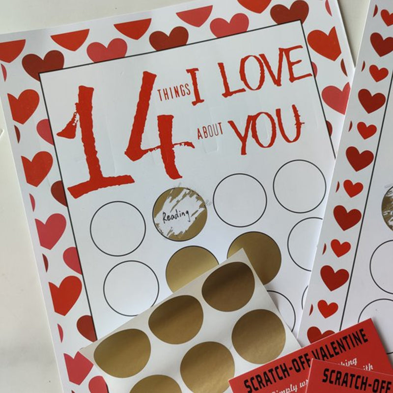 Valentijn krasafdruk