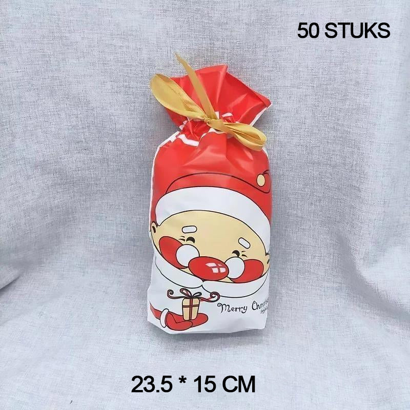 Kerstcadeautassen met trekkoord