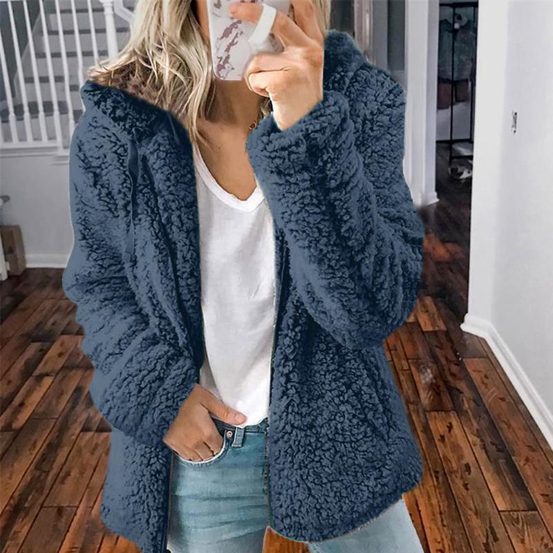Capuchon polar fleece jas met rits