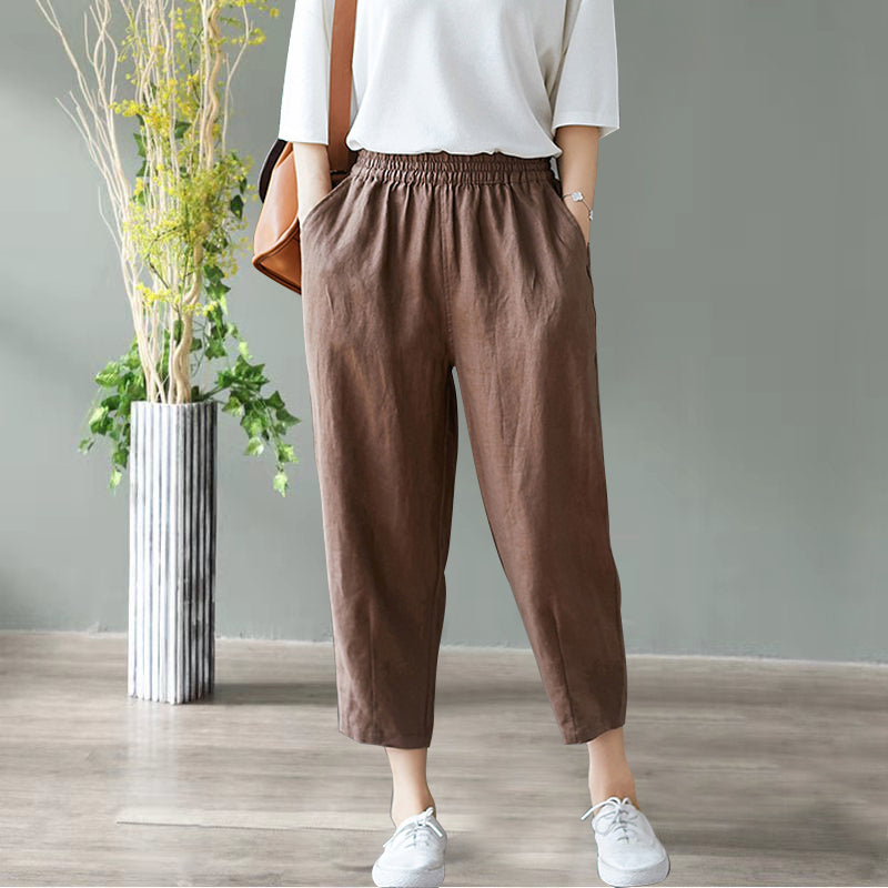 harem cropped casual broek