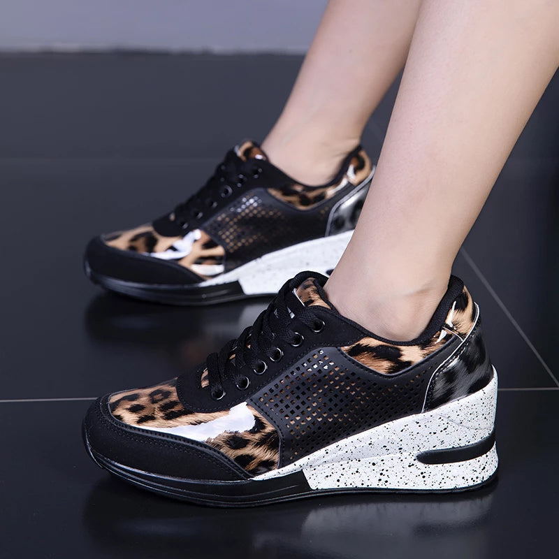 Wedge-sneakers met hoge hak voor dames