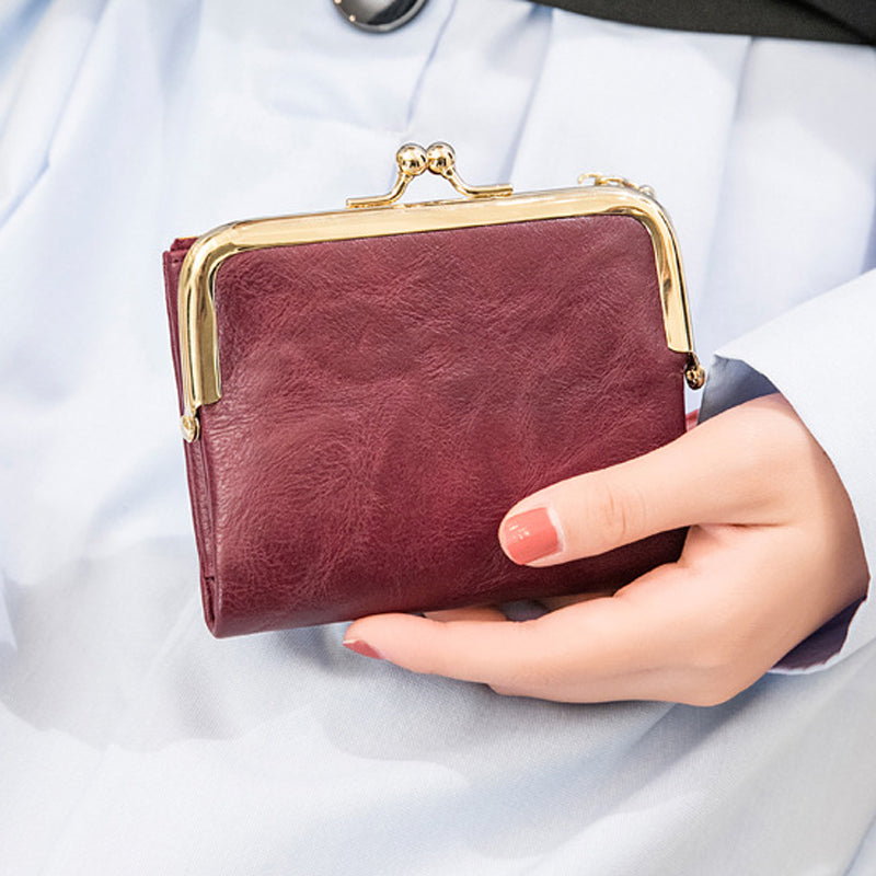 Mini Fashion dames vierkante korte portemonnee