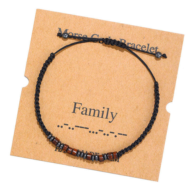 Morse code paar armband