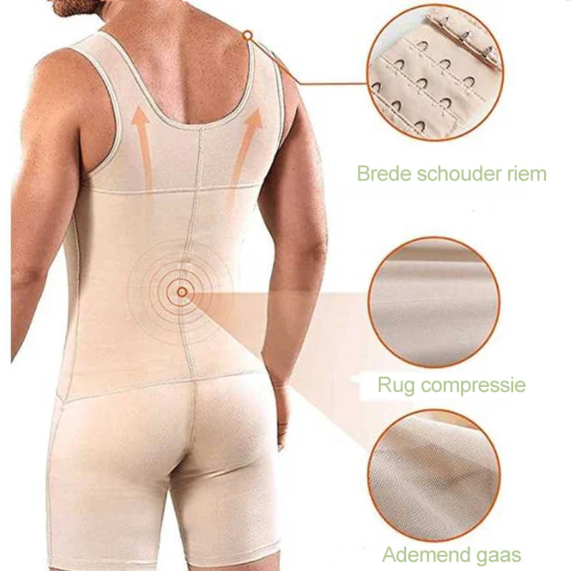 Corrigerende  kleding voor heren met volledige lichaamscompressie