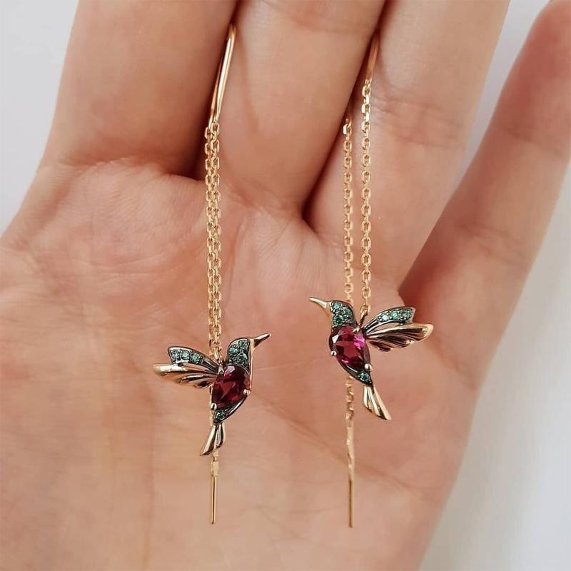 Elegante dames kolibrie oorbellen