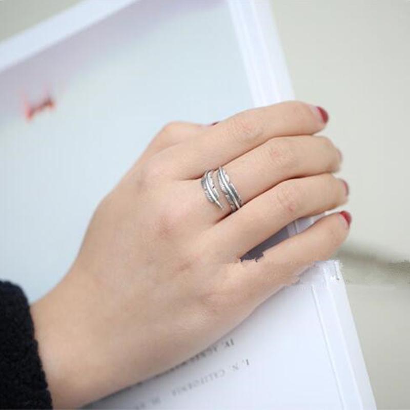 Vintage veren open ring
