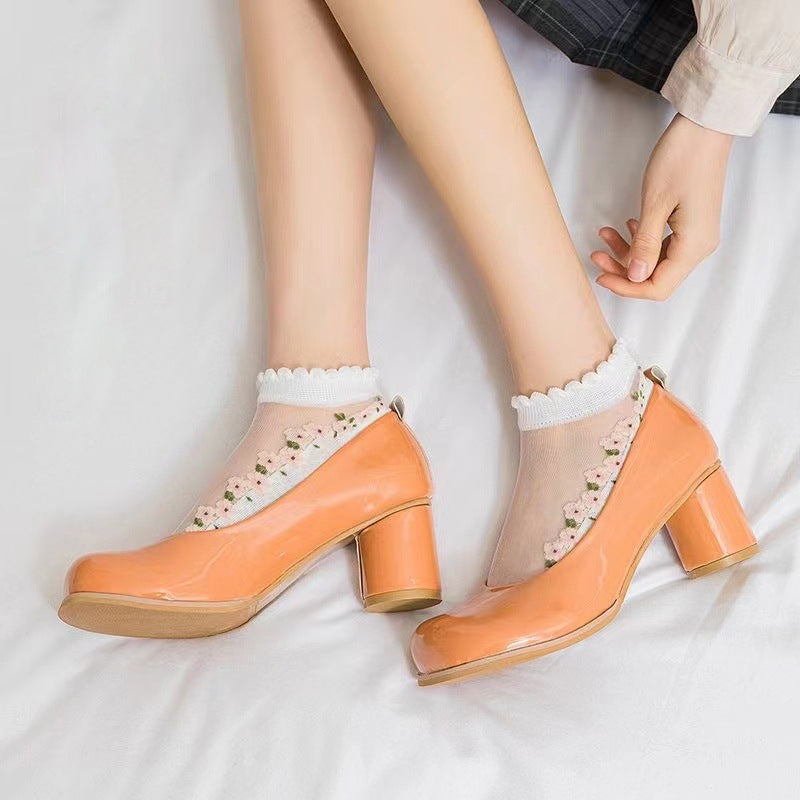 Zomer bloemen ademende sokken