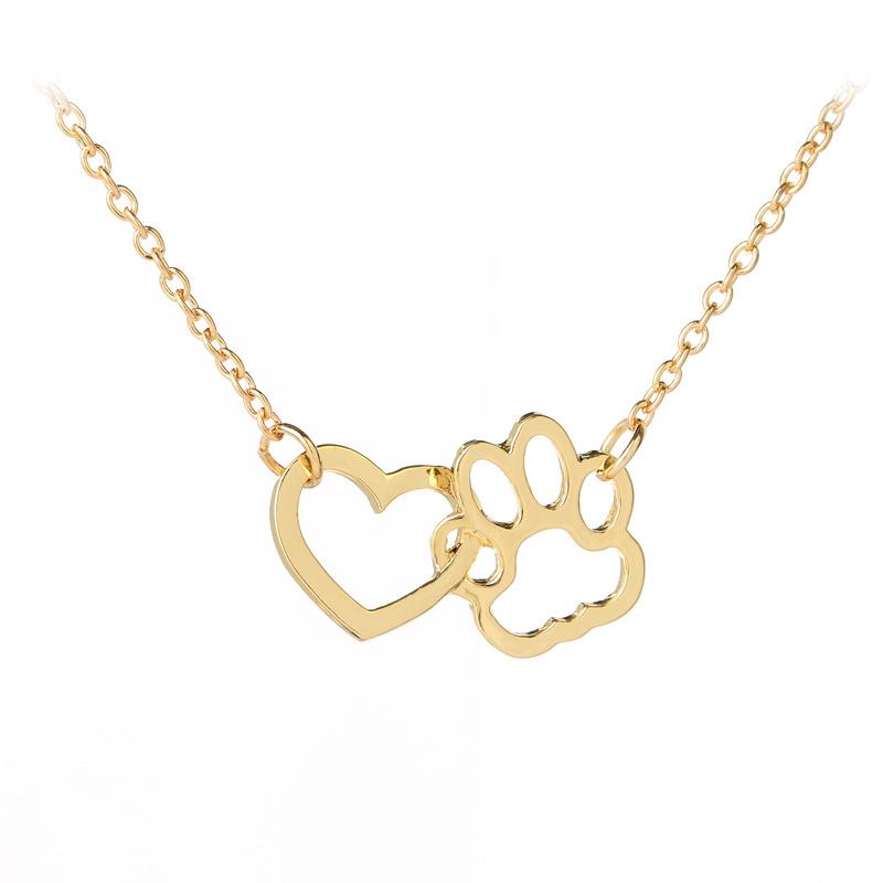 Hond poot hart hanger ketting