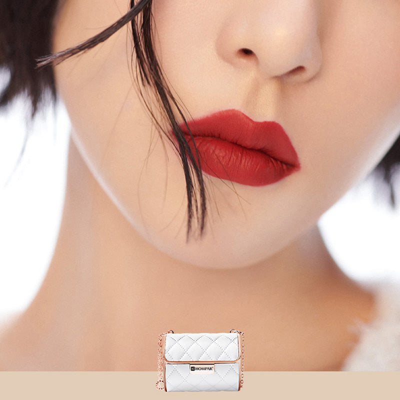 Fluwelen matte lippenstiftset met glamourketting zakje