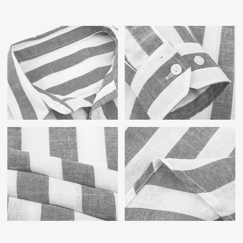 Katoenen linnen overhemden met lange mouwen voor heren