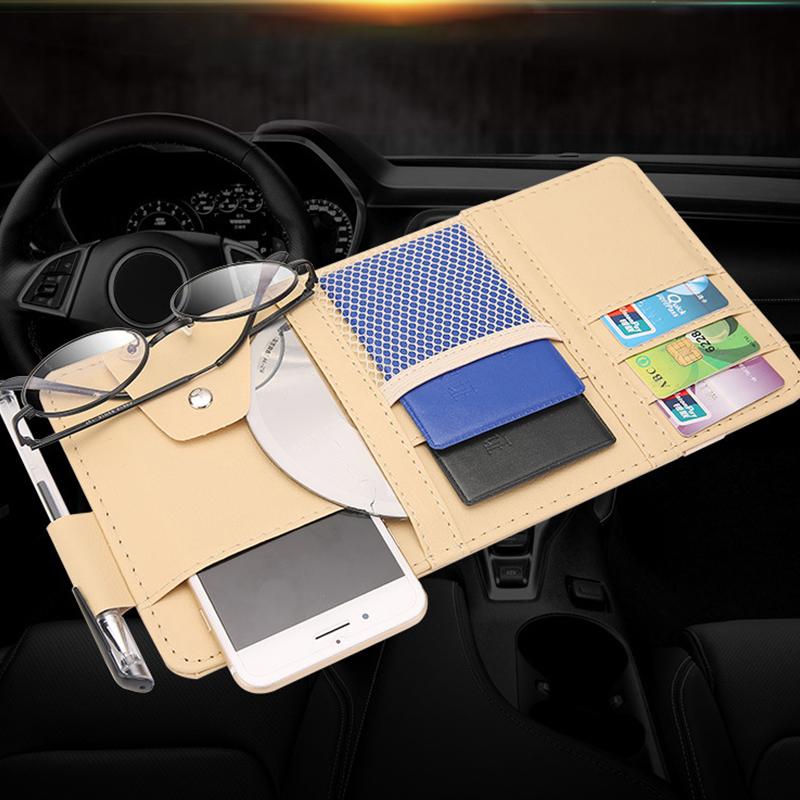 Alles-in-één auto zonneklep organizer