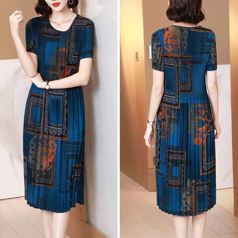 Modieuze geplooide jurk