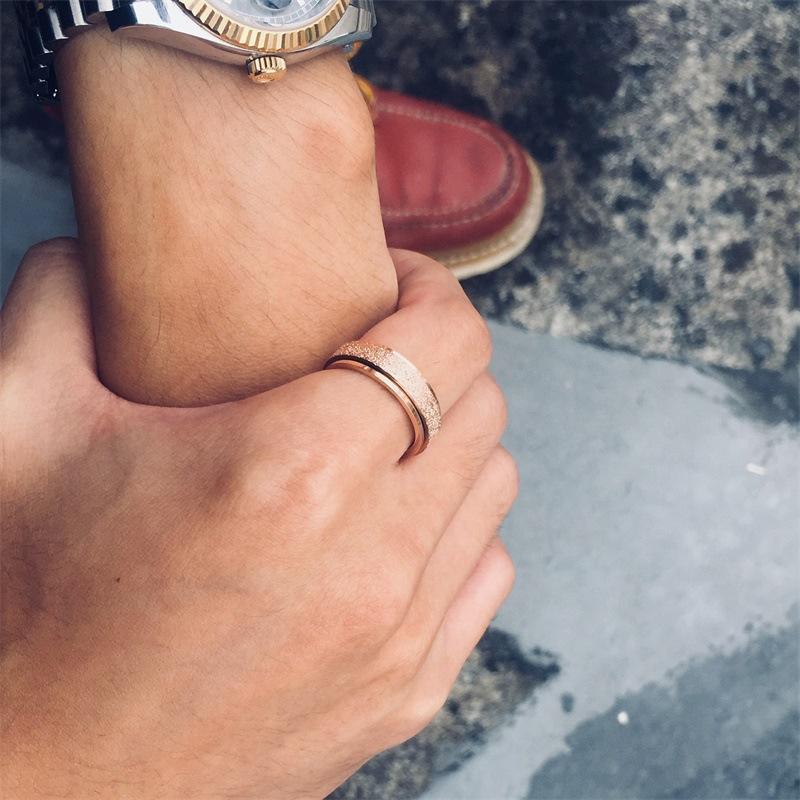Gezandstraalde Draaiende Fidget Ring